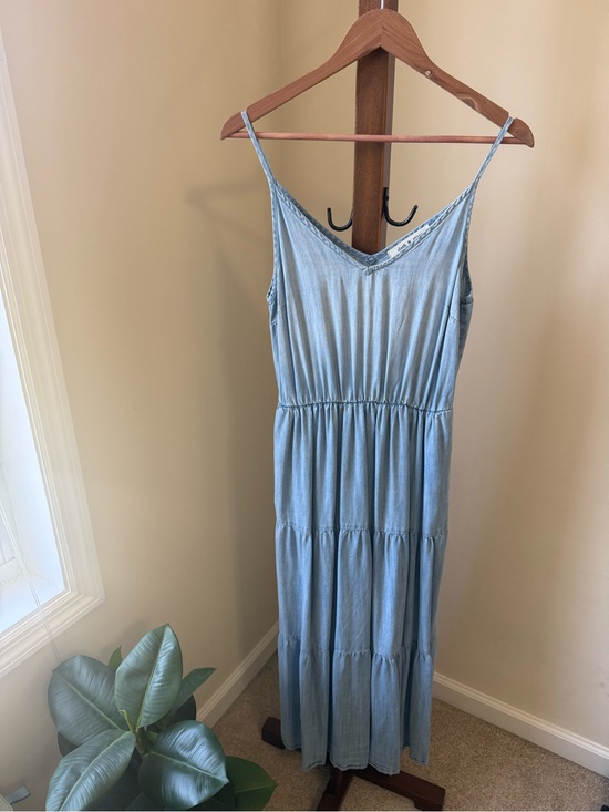 cloth & stone Dresses & Skirts - cloth & stone Light Blue V-Neck Tiered Maxi Dress